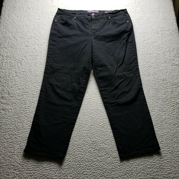 Gloria Vanderbilt Denim - Gloria Vanderbilt Amanda Jeans Womens Plus 18W Short Black Straight Stretch